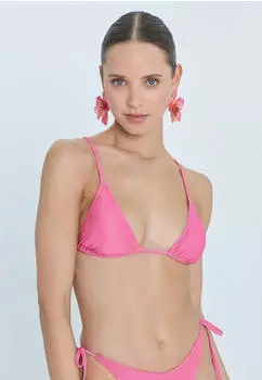 Lascana Triangle Bikini Top in Glitter Look (63601160) pink glitter