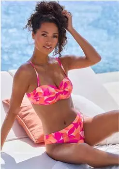 Lascana Tilly Bikini-Hose mit Allover-Print (38133111) blau/beere/pfirsich