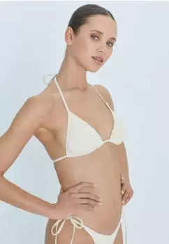 Lascana Triangle Bikini Top im Glitzer Look (74221967) beige