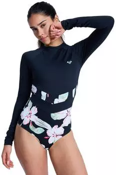 Roxy The Rider Zipped Badeanzug (ERJWR03900-KVJ5) anthrazit spring charming