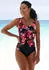 Lascana Loria Badeanzug mit Shaping-Effekt / Bügel-Bandeau-Bikini-Top im Wickel-Look (44089362) oliv/orange