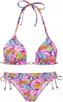 Vivance Dreams Triangle Bikini mit Bl&auml;tterdruck (88866967) violett