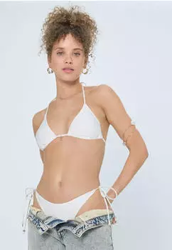 Lascana Triangle Bikini Top im Glitzer Look (lZc0105001000001) creme