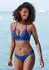 Venice Beach Lucky Bikini-Top aus gerippter Strukturware (53721149) blau