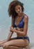 Venice Beach Lucky Bügel-Bikini-Top in gerippter Strukturware (21156757) blau