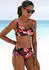 Lascana Loria Badeanzug mit Shaping-Effekt / Bügel-Bandeau-Bikini-Top in Wickeloptik (93294055) oliv/orange/blau