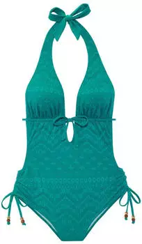 Lascana Triangel-Bikini mit Zierschnalle gr&uuml;n
