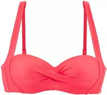 Lascana Ronda Bandeau-Bikini-Top Wickeloptik koralle