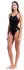Arena W Solid Swimsuit Double Cross Back Badeanzug (004651) schwarz/asphalt