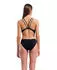 Arena W Solid Swimsuit Double Cross Back Badeanzug (004651) schwarz/asphalt