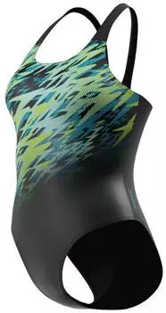 Speedo Hyperboom Placement Muscleback Badeanzug (8-08694006) anthracite/hyper teal