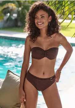 Lascana Fay Bandeau-Bikini-Top dunkelbraun
