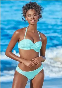 s.Oliver B&uuml;gel-Bandeau-Bikini mint-wei&szlig;