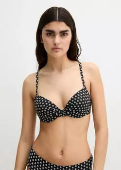 Marc O'Polo Bandeau-Bikini-Top Palm Geo Print (10226714) schwarz geo print