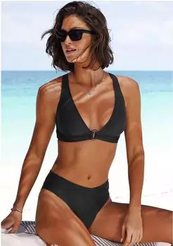 Lascana Triangel-Bikini mit Zierdetail im Ausschnitt (69163318/72159604) schwarz