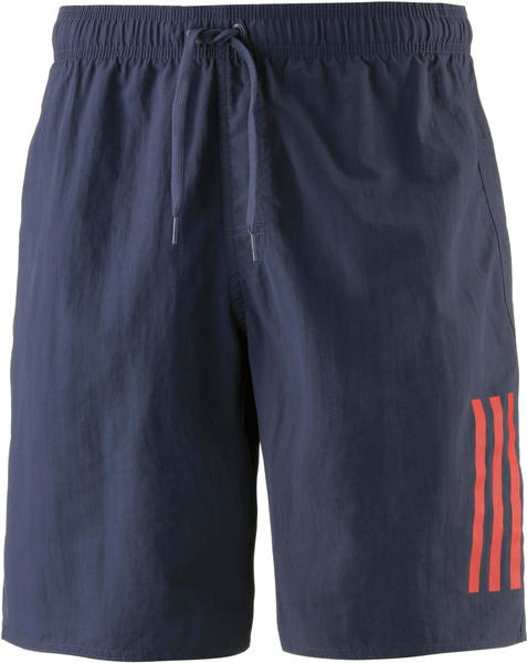 Adidas 3-Streifen Water Boxer Badeshorts trace blue/scarlet (CV5186)