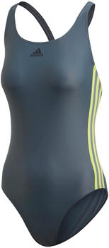 Adidas Athly V 3-Stripes Swimsuit legacy blue/semi solar slime