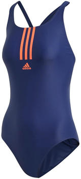 Adidas SH3.RO Mid 3-Stripes Swimsuit tech indigo/app solar red