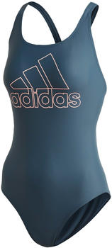 Adidas Athly V Logo Swimsuit legacy blue/light flash orange