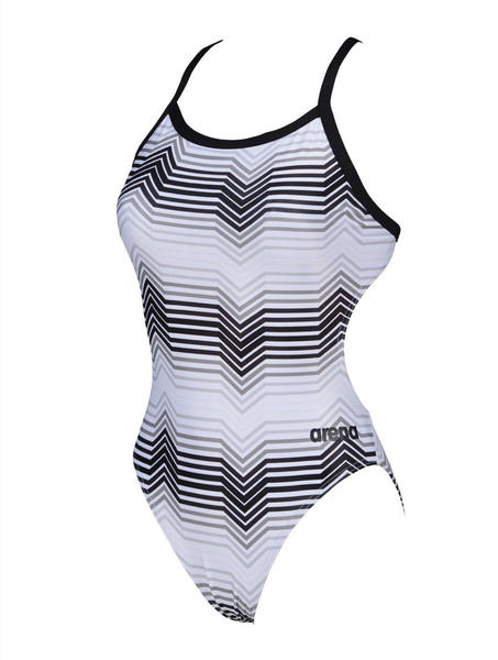 Arena Multicolor Stripes Challenge Back Swimsuit black/grey multi