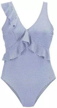 Lascana Badeanzug gestreift-blau-wei&szlig; (47393412)
