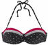 Lascana Bandeau-Bikini-Top schwarz-rot (45572456)
