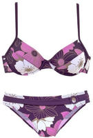 LASCANA B&uuml;gel-Bikini florales Design, Bikini-Hose mit Vordermieder, Hose mit