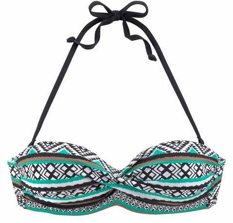 Lascana Bandeau-Bikini-Top schwarz-mint (47654909)