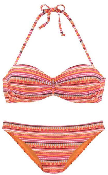 Lascana Bügel-Bandeau-Bikini orange-gestreift-bunt (46167933)