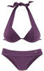 Triangel-Bikini LASCANA Gr. 36, Cup C, lila Damen Bikini-Sets Ocean Blue mit