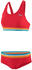 Speedo Summer Stripe Solid U-Back Bikini (812367D7) lava red
