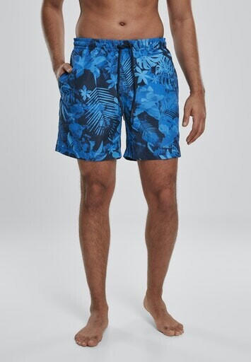 Urban Classics Pattern swim Shorts (TB2679-02045-0046) blue flower