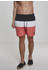Urban Classics Color Block Swimshorts Firered/navy/white (TB2051-01321-0042) coral/black/white