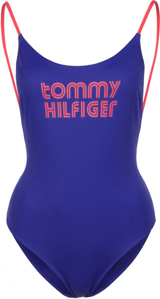 Tommy Hilfiger Retro Logo High-Cut Leg One-Piece Swimsuit cobalt (UW0UW02113C65)