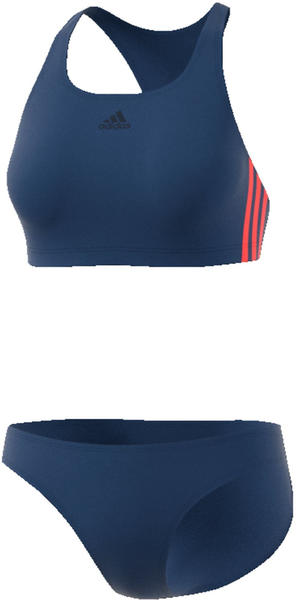 Adidas Performance Fit 2-Piece 3-Stripes Bikini tech indigo