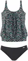 LASCANA Oversize-Tankini mit grafischem Print