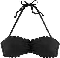 LASCANA Bandeau-Bikini-Top "Scallop" mit gelaserter Wellenkante
