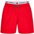 Tommy Hilfiger Logo Tape Mid Length Swim Shorts (UM0UM02043) primary red