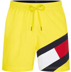 Tommy Hilfiger Flag Mid Length Drawstring Swim Shorts (UM0UM02048) neon yellow