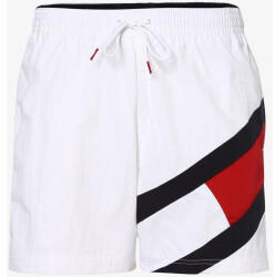 Tommy Hilfiger Flag Mid Length Drawstring Swim Shorts (UM0UM02048) white