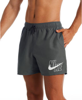 Nike Swim Logo Solid 5" Volley Shorts (NESSA566) iron grey