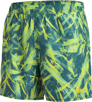 Speedo Printed Leisure 16" Swim Shorts swell green/jupiter green/empire yellow