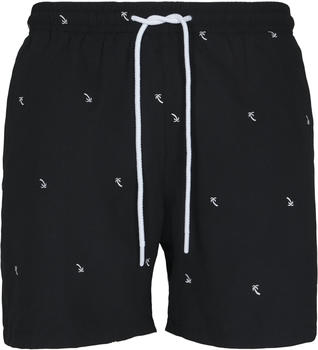 Urban Classics Embroidery Swim Shorts (TB2680-02520-0042) black/palmtree