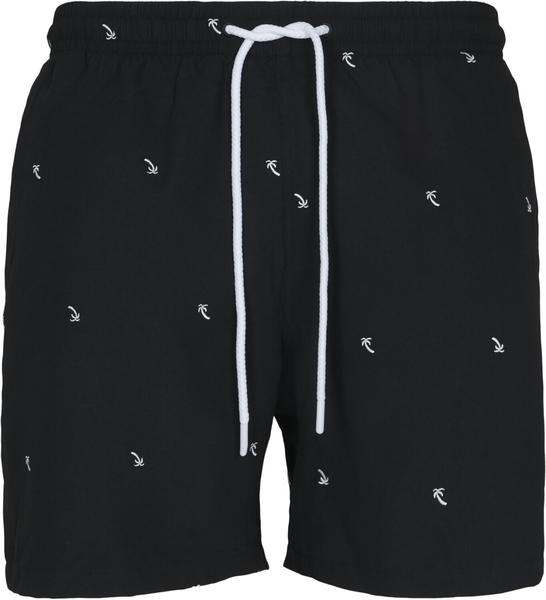 Urban Classics Embroidery Swim Shorts (TB2680-02520-0042) black/palmtree