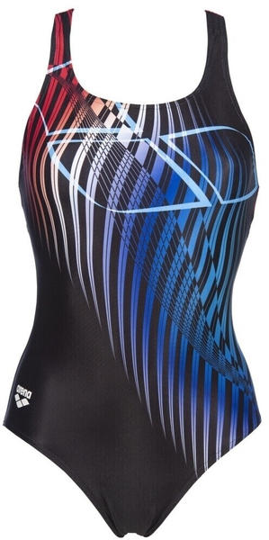 Arena Swimwear Arena Swimsuit Optical Waves (002872) black/fluo red