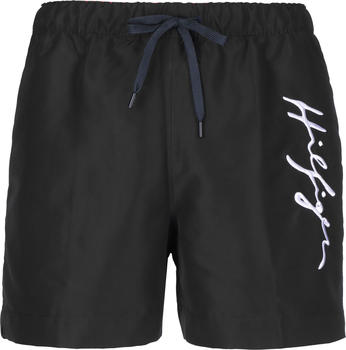 Tommy Hilfiger Signature Logo Mid Length Swim Shorts (UM0UM02060) black