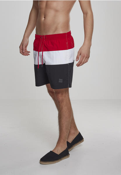 Urban Classics Color Block Swimshorts Firered/navy/white (TB2051-01322-0042) black/fire red/white