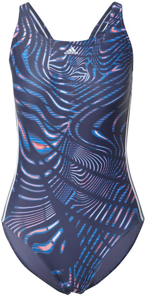 Adidas Souleaf Graphic 3-Stripes Swimsuit shadow navy