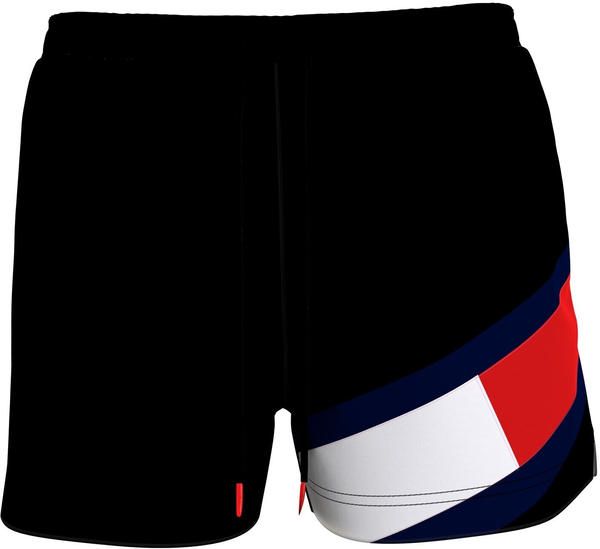 Tommy Hilfiger Flag Mid Length Drawstring Swim Shorts (UM0UM02048) black