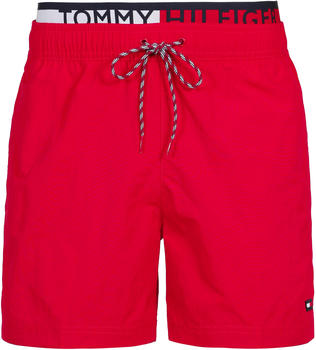 Tommy Hilfiger Logo Waist Mid Length Swim Shorts (UM0UM02509) primary red